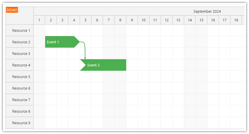 JavaScript Scheduler   Styling Linked Events